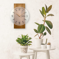 Geometrické nástenné drevené hodiny 40cm, z240-md-dx
